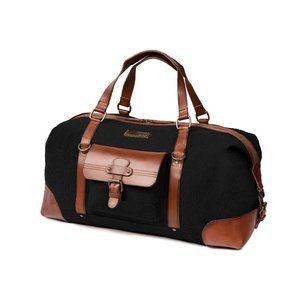 DRAKENSBERG Travel bag Sam BlackBrown  handmade vintage weekender
